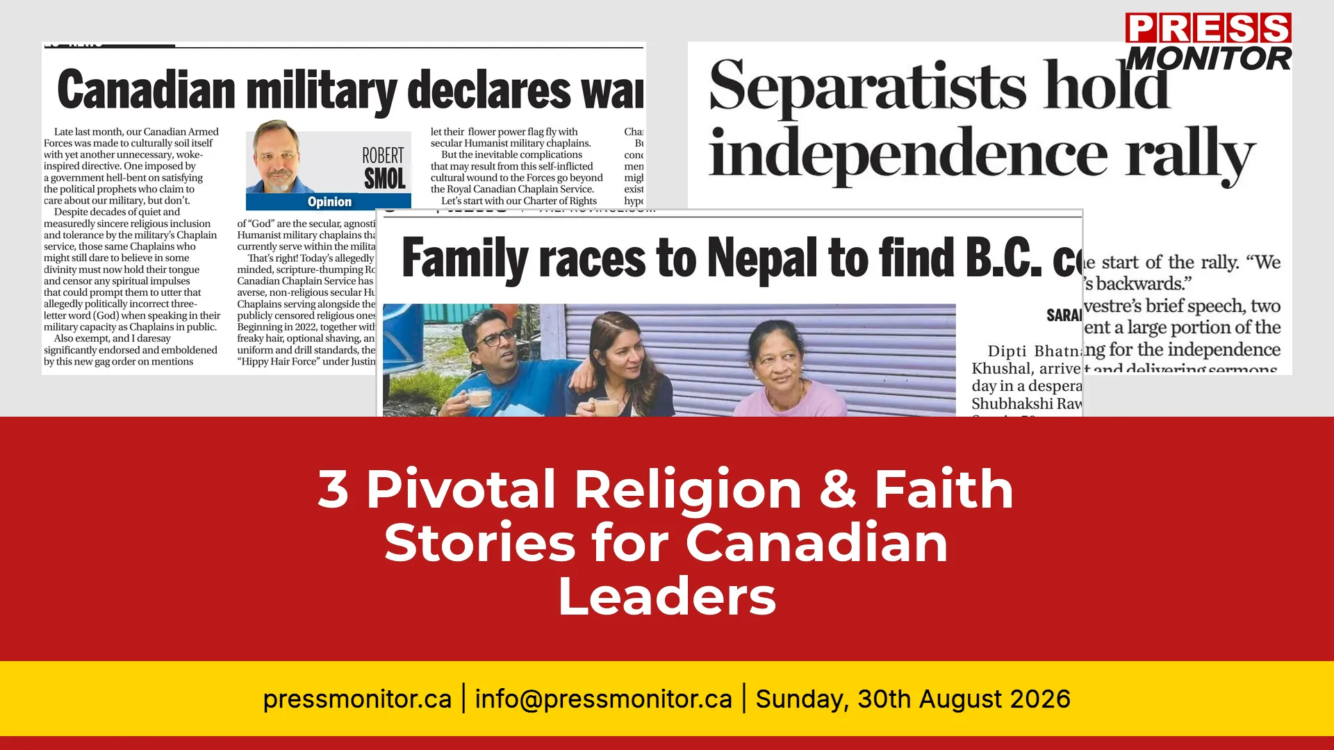 3 Pivotal Religion & Faith Stories for Canadian Leaders