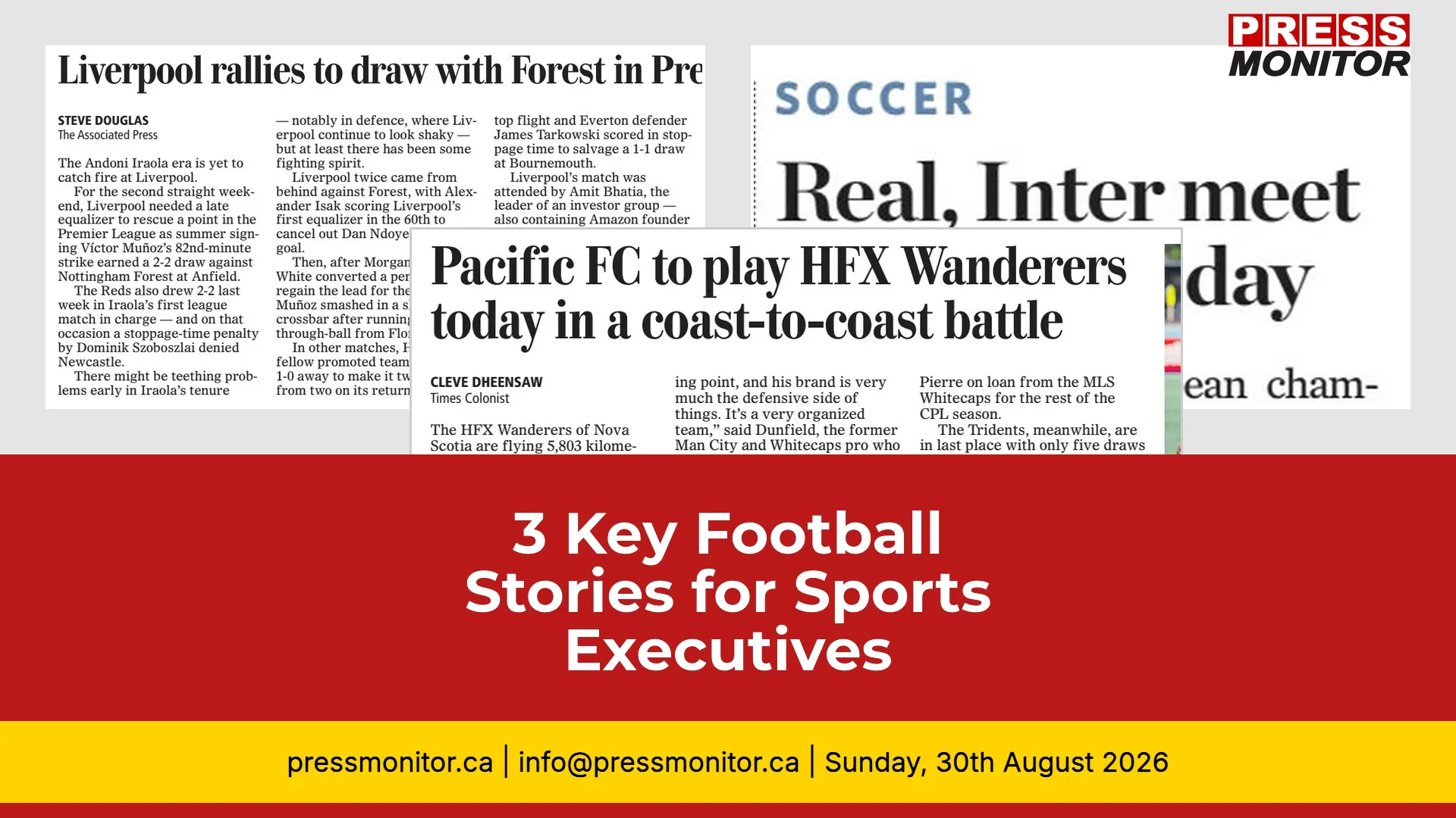 3 Key Football Stories for Sports Executives