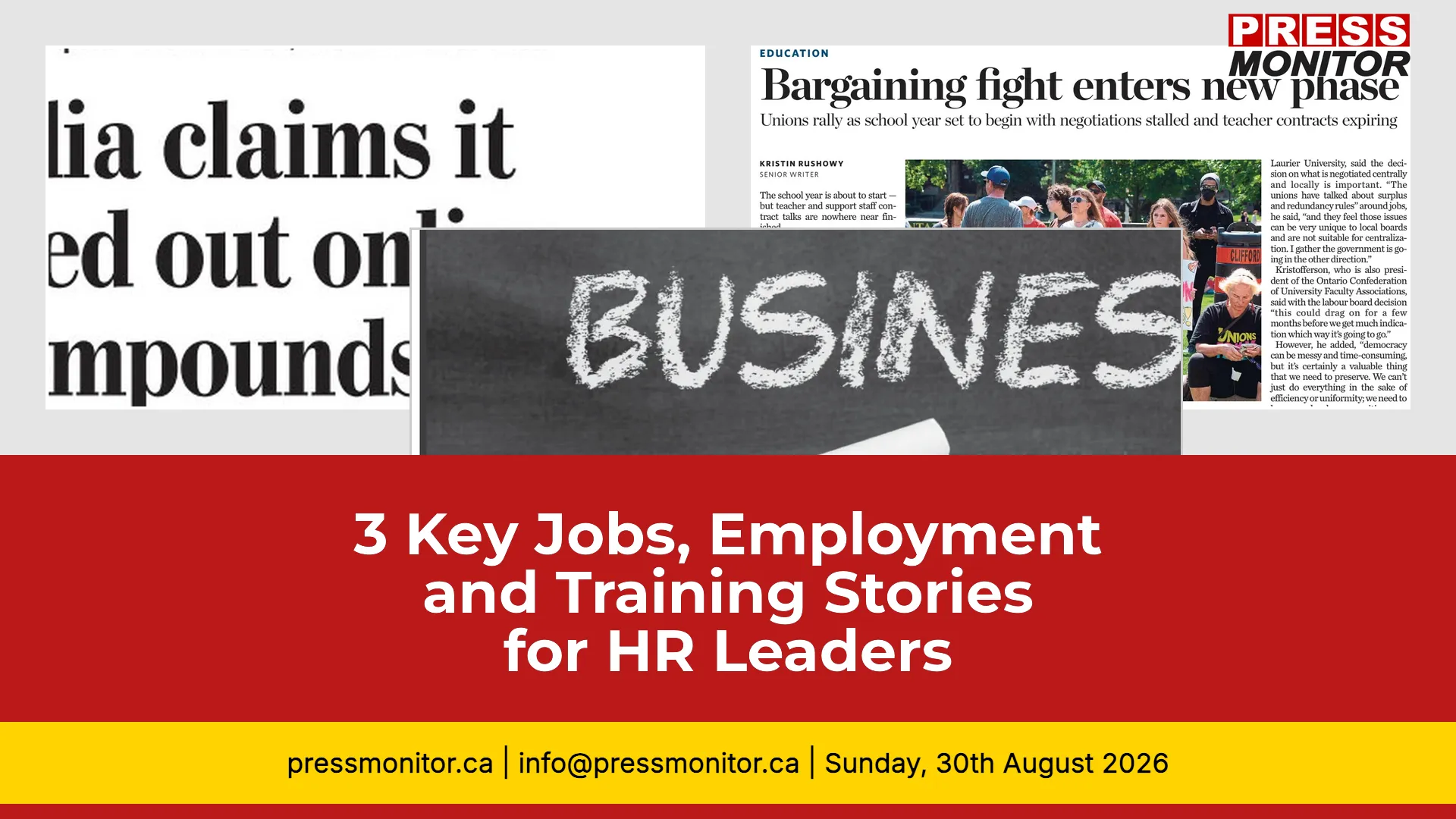 3 Key Jobs, Employment & Training Stories for HR Leaders