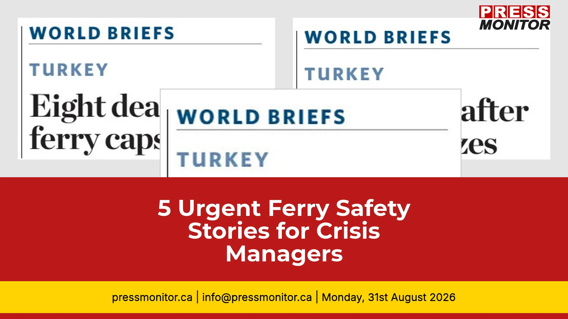 5 Urgent Ferry Safety Stories for Crisis Managers