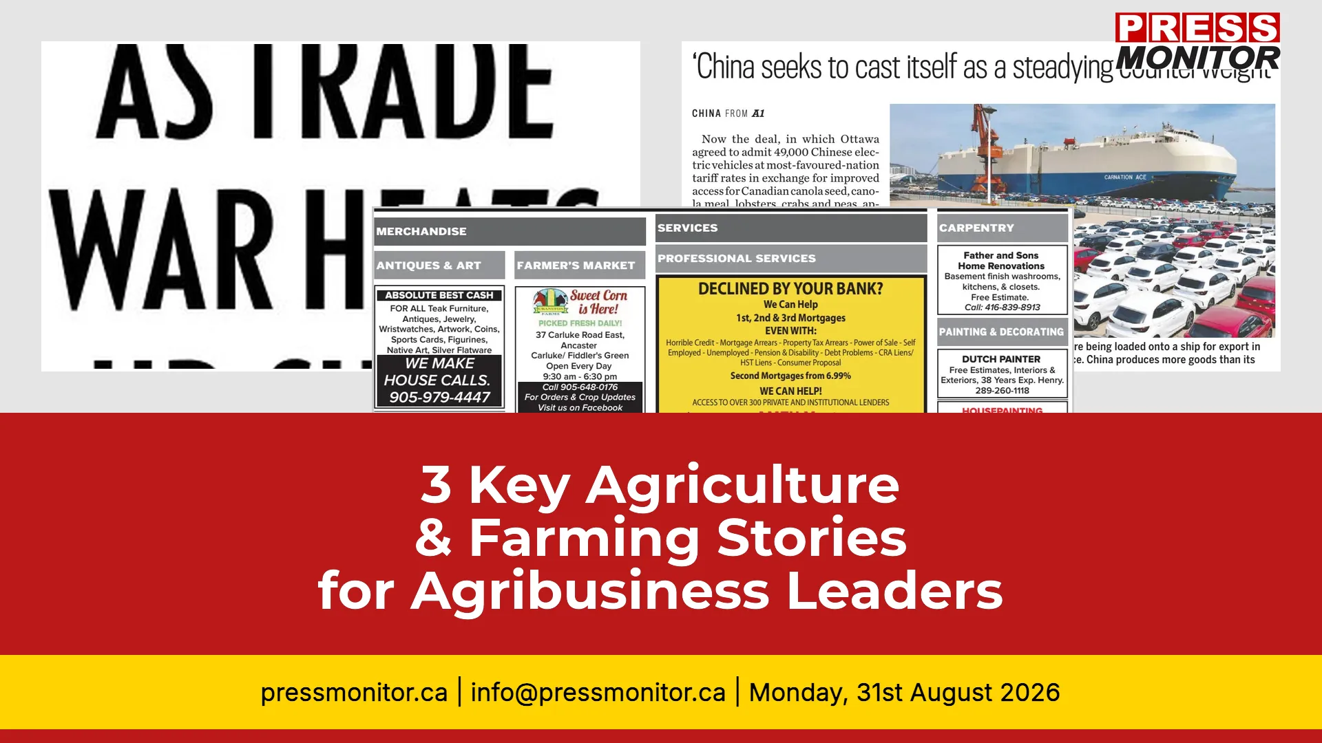 3 Key Agriculture & Farming Stories for Agribusiness Leaders