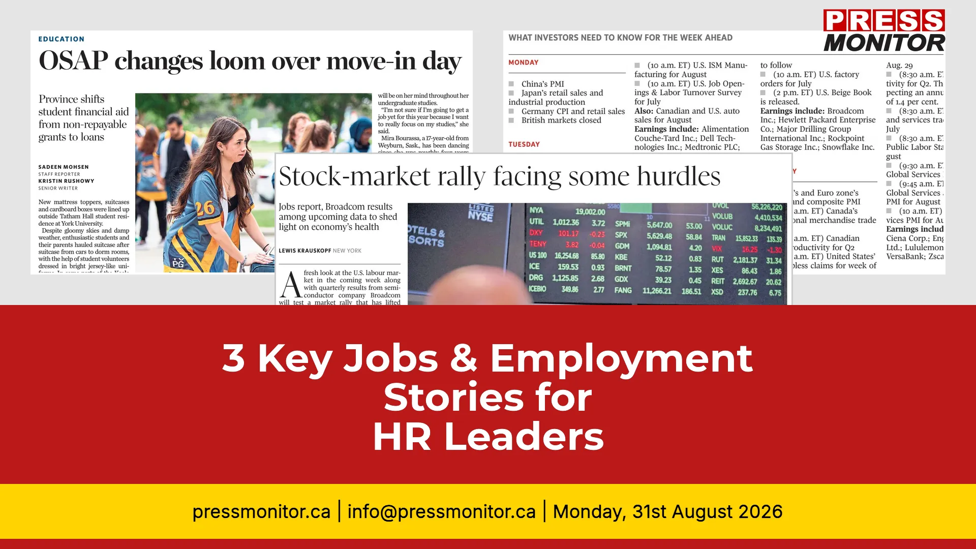 3 Key Jobs & Employment Stories for HR Leaders