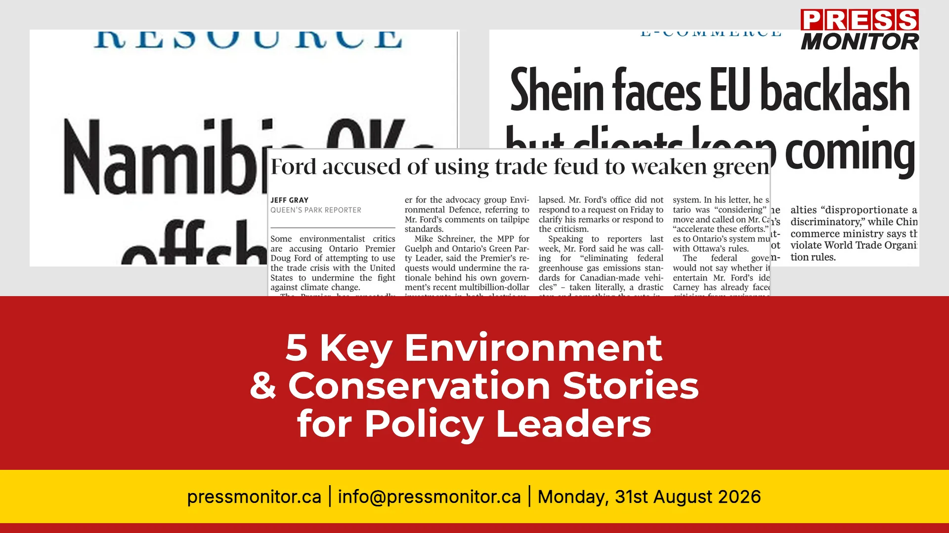 5 Key Environment & Conservation Stories for Policy Leaders