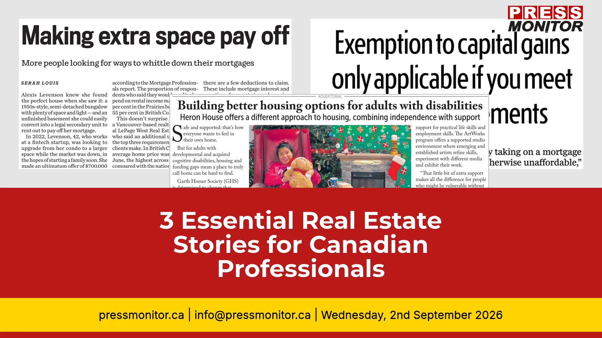 3 Essential Real Estate Stories for Canadian Professionals