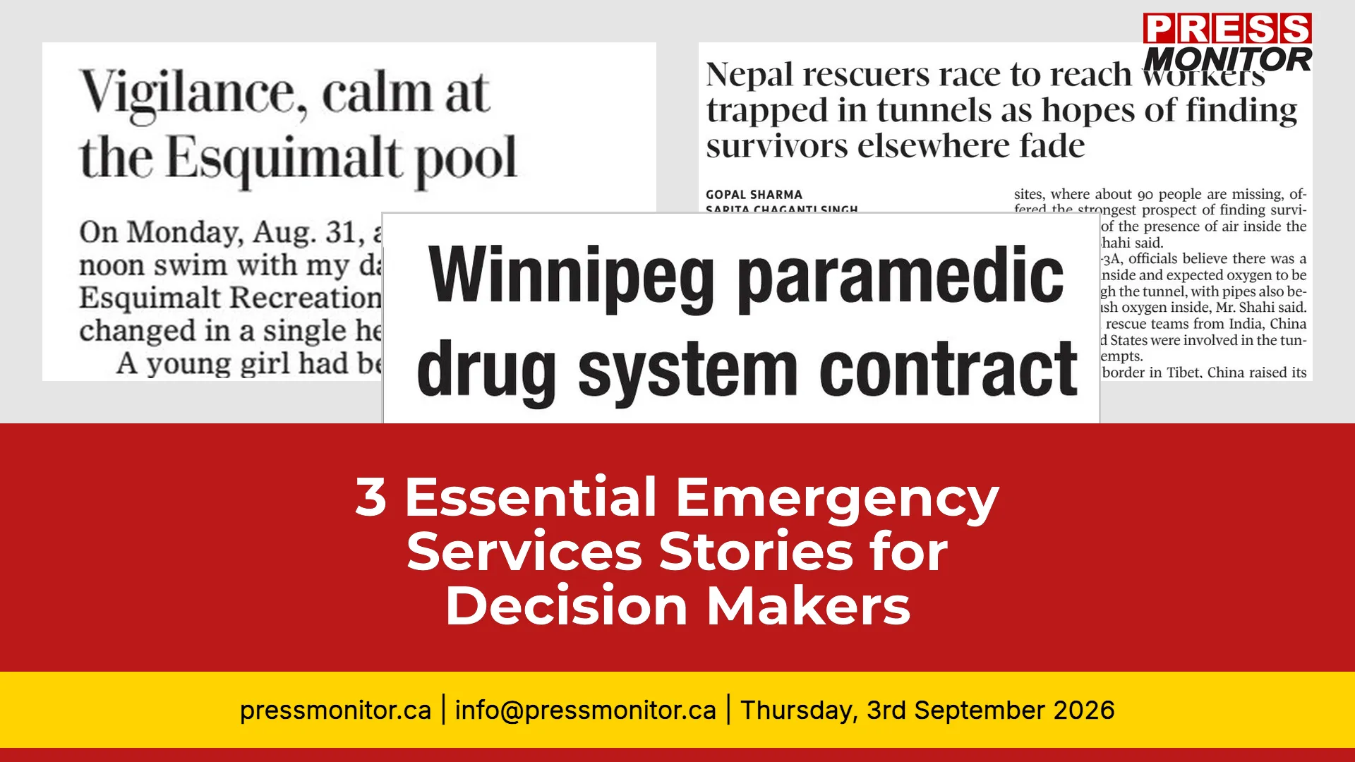 3 Essential Emergency Services Stories for Decision Makers