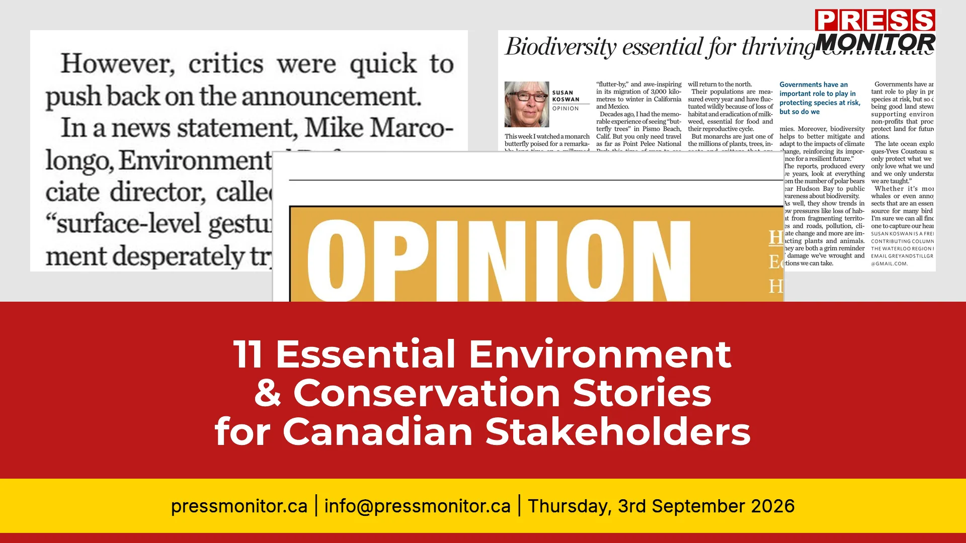 11 Essential Environment & Conservation Stories for Canadian Stakeholders