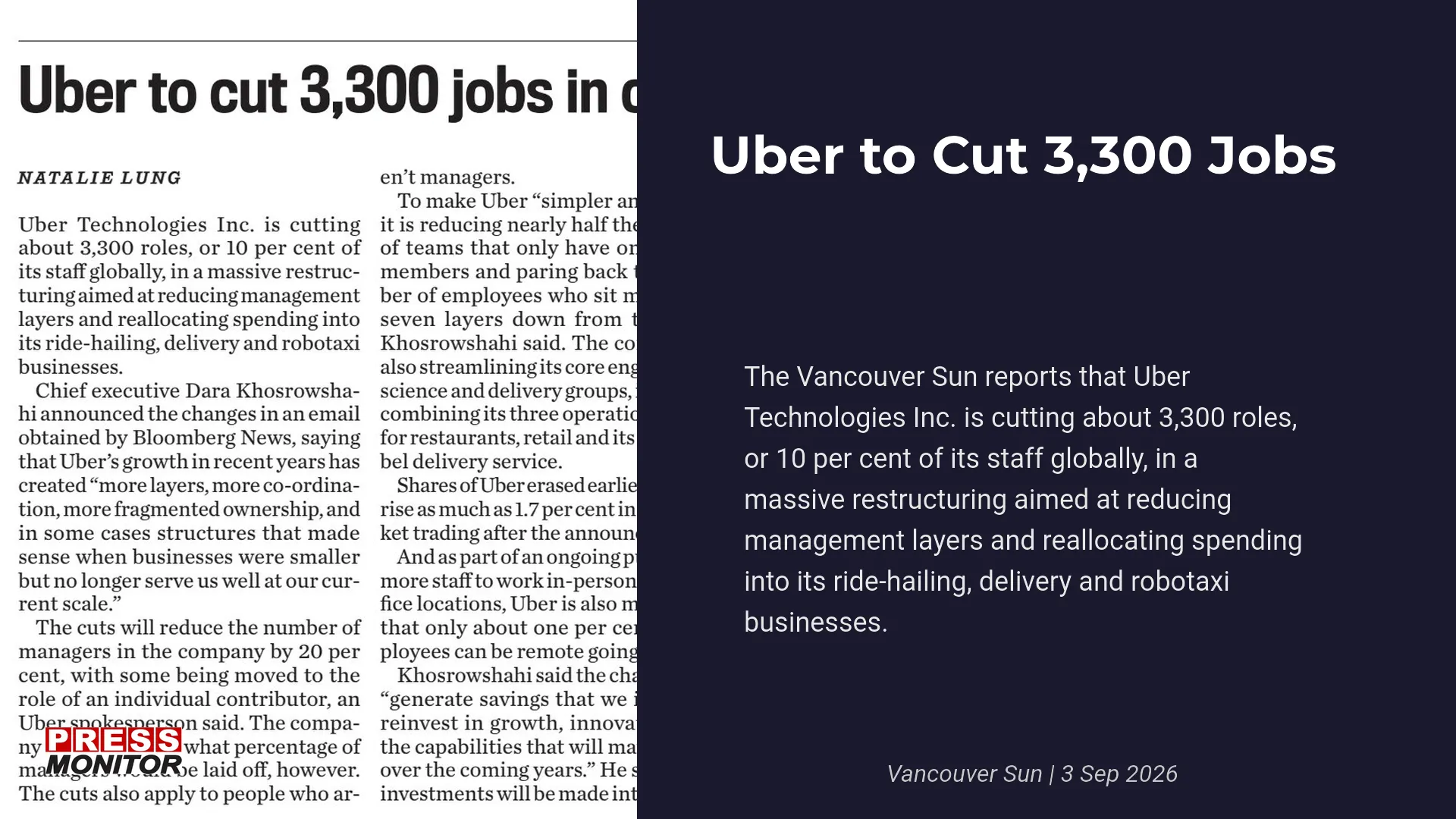 1 Essential Uber Layoff Story for Logistics Leaders