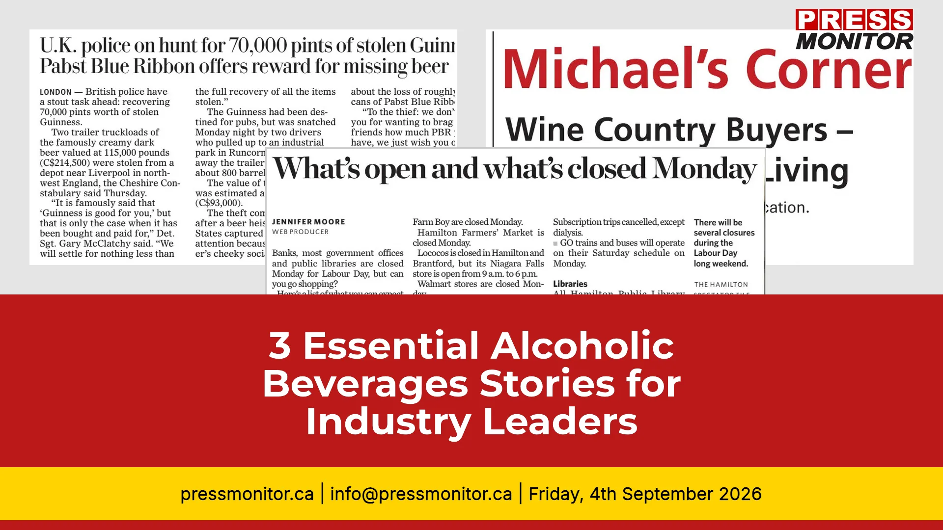3 Essential Alcoholic Beverages Stories for Industry Leaders