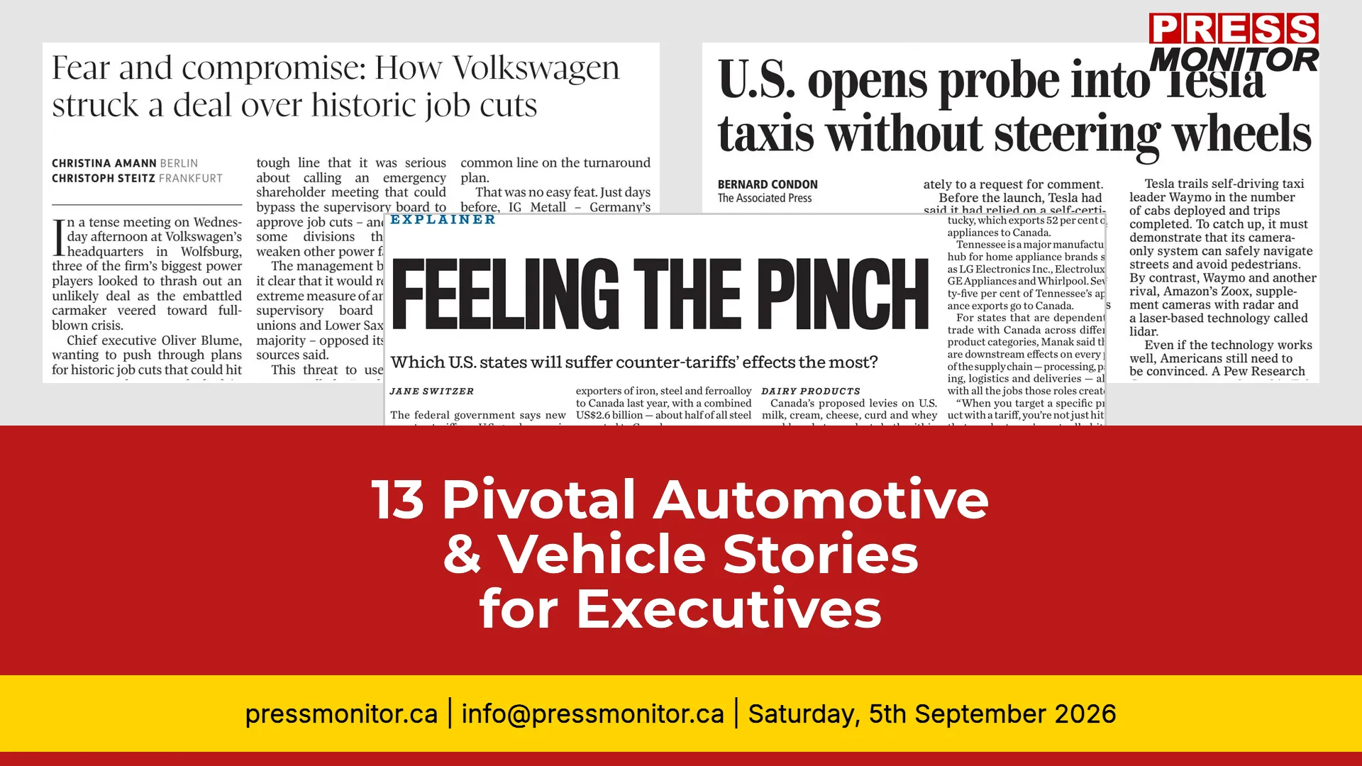13 Pivotal Automotive & Vehicle Stories for Executives
