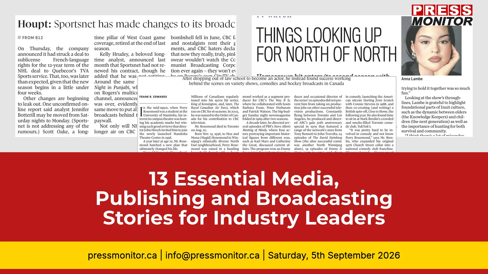 13 Essential Media, Publishing and Broadcasting Stories for Industry Leaders