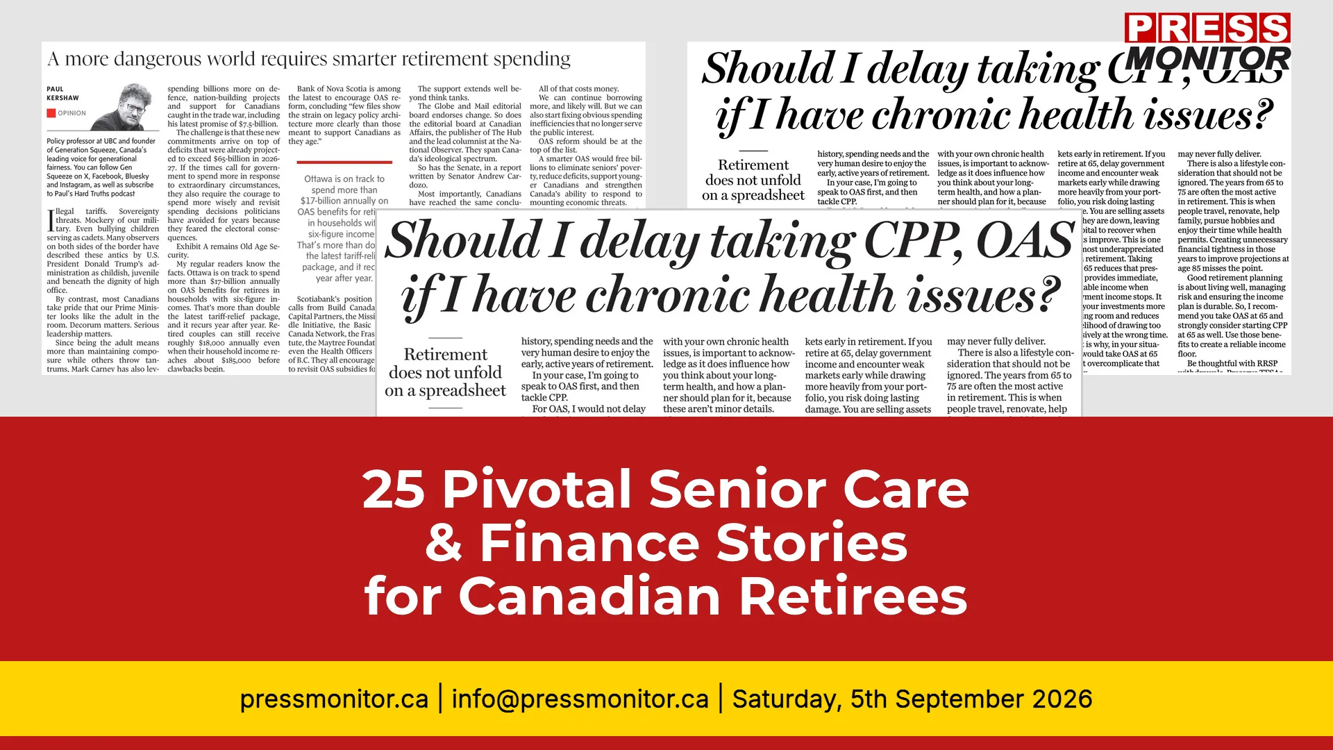 25 Pivotal Senior Care & Finance Stories for Canadian Retirees