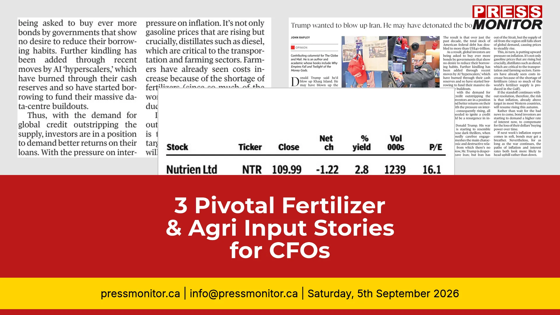 3 Pivotal Fertilizer & Agri Input Stories for CFOs