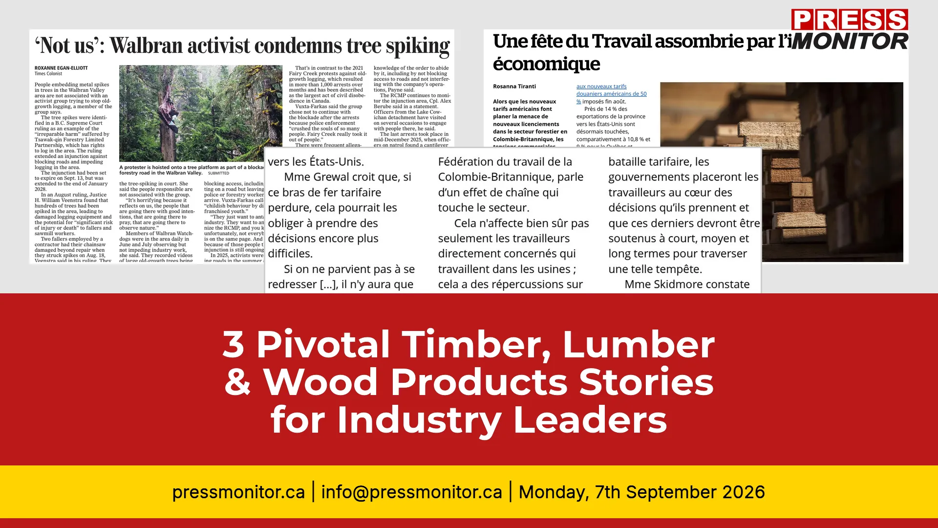 3 Pivotal Timber, Lumber & Wood Products Stories for Industry Leaders