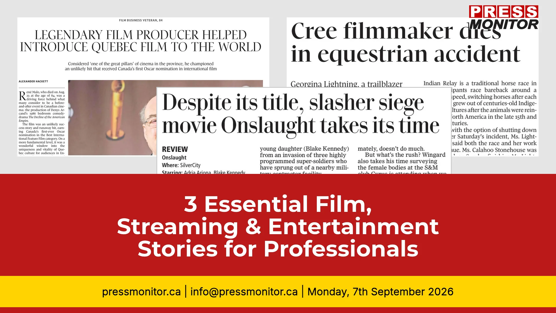 3 Essential Film, Streaming & Entertainment Stories for Industry Professionals