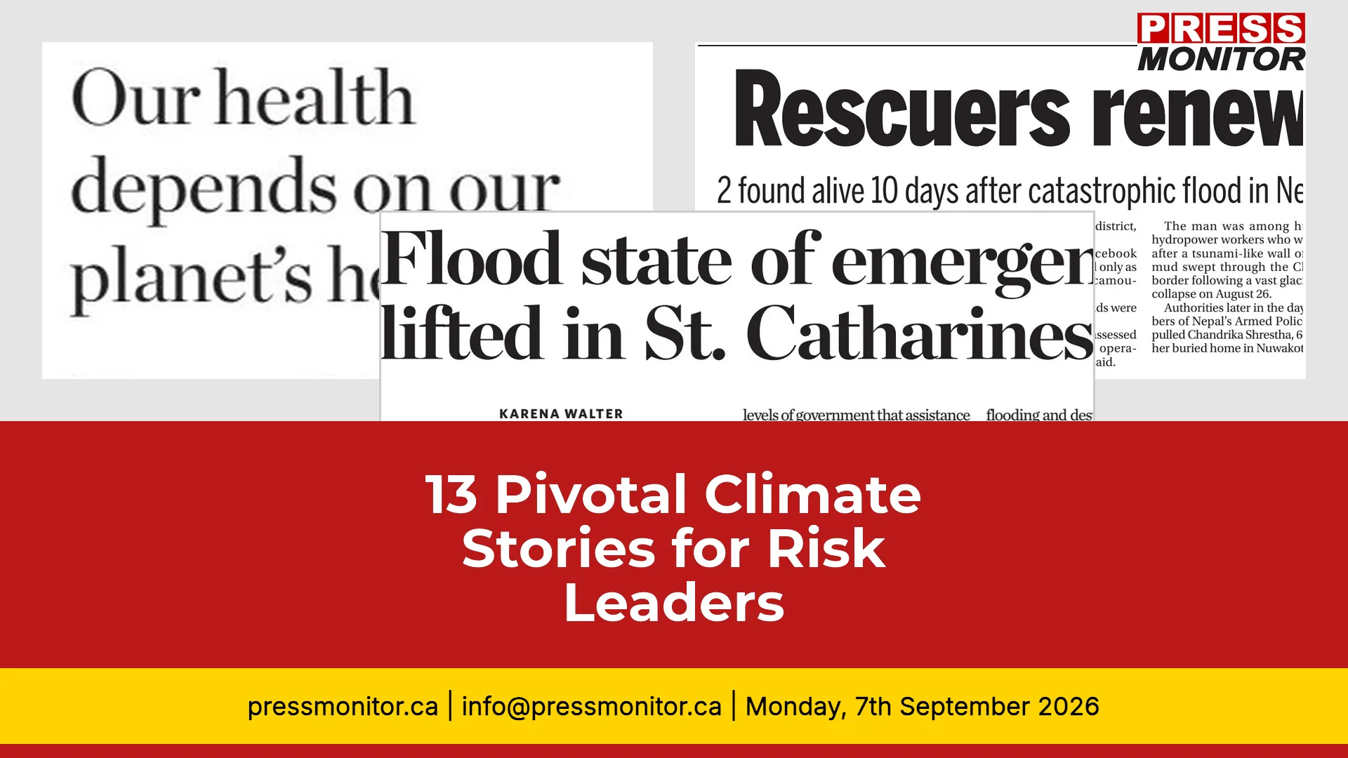 13 Pivotal Climate Stories for Risk Leaders