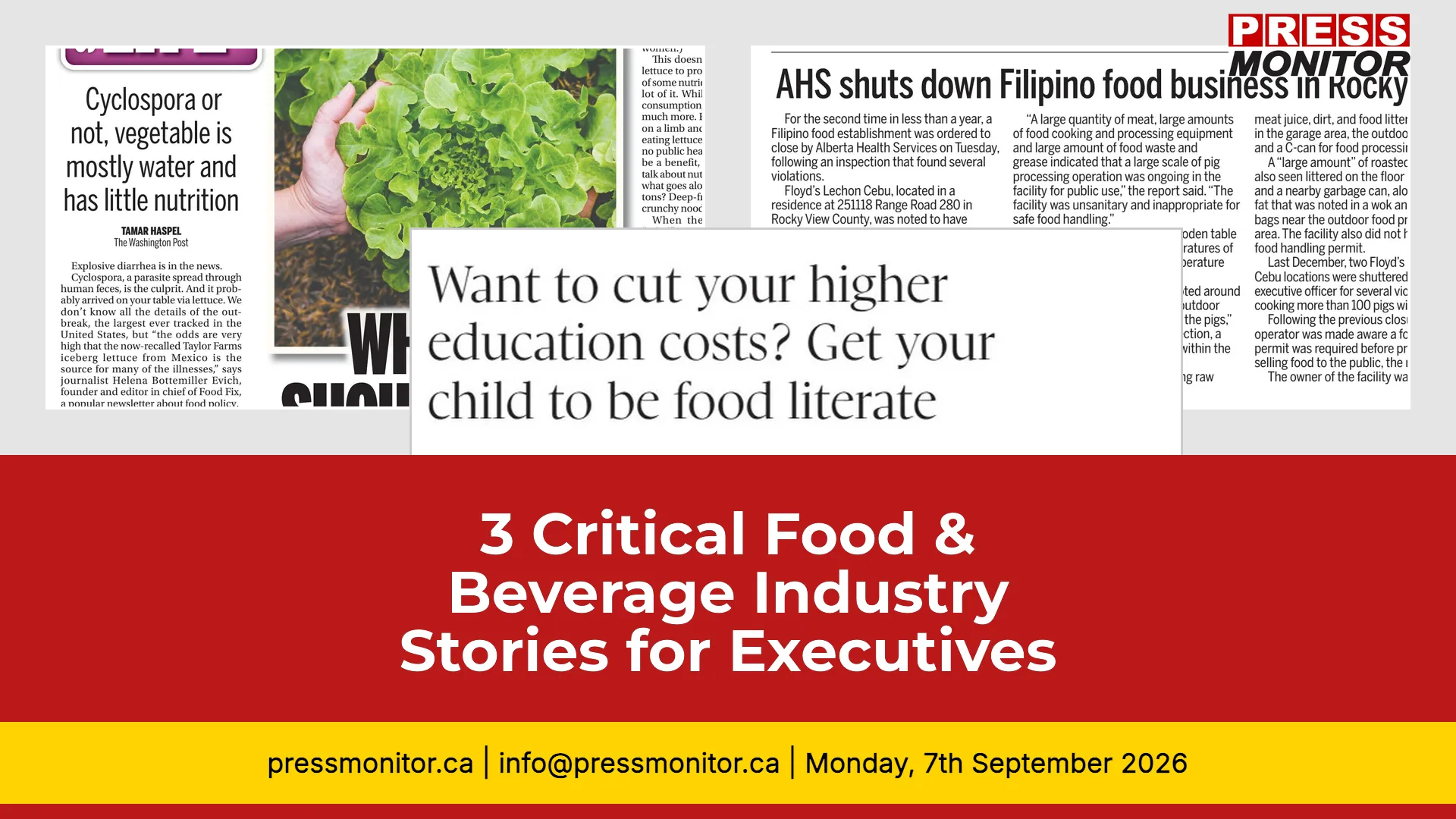 3 Critical Food & Beverage Industry Stories for Executives