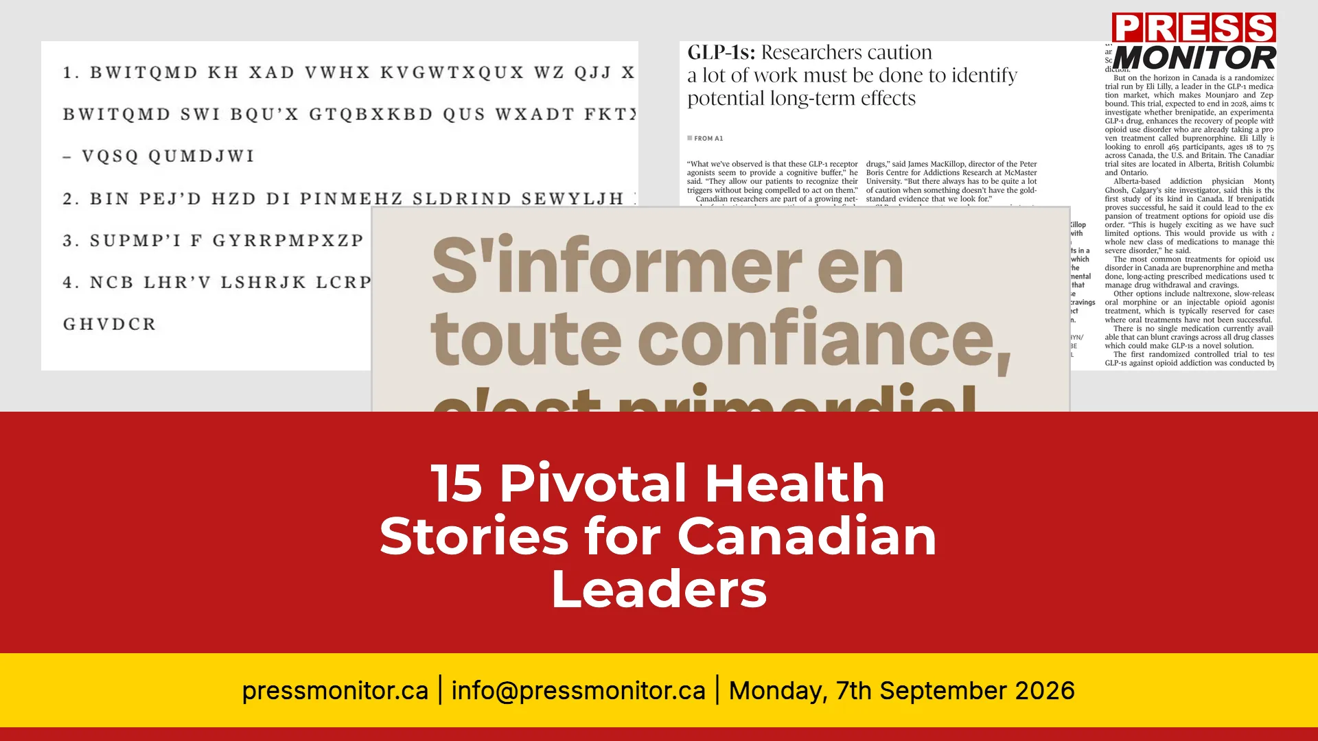 15 Pivotal Health Stories for Canadian Leaders