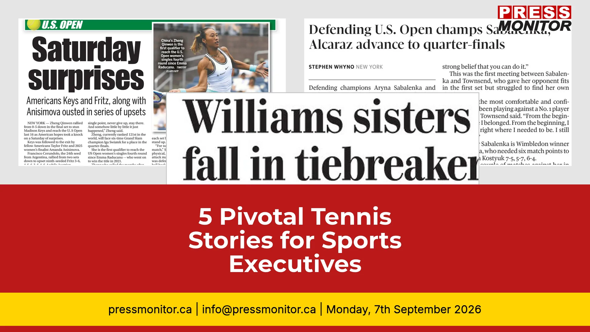 5 Pivotal Tennis Stories for Sports Executives