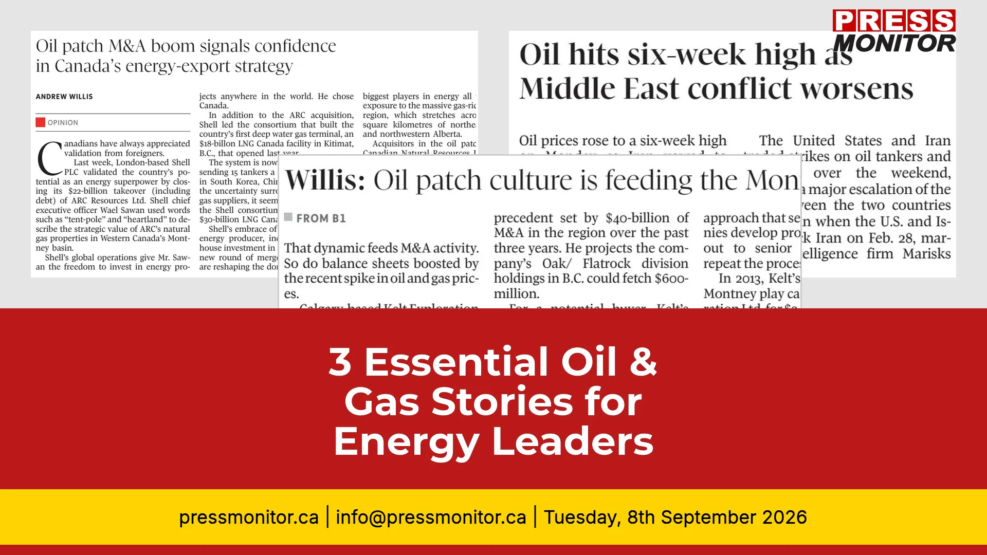 3 Essential Oil & Gas Stories for Energy Leaders