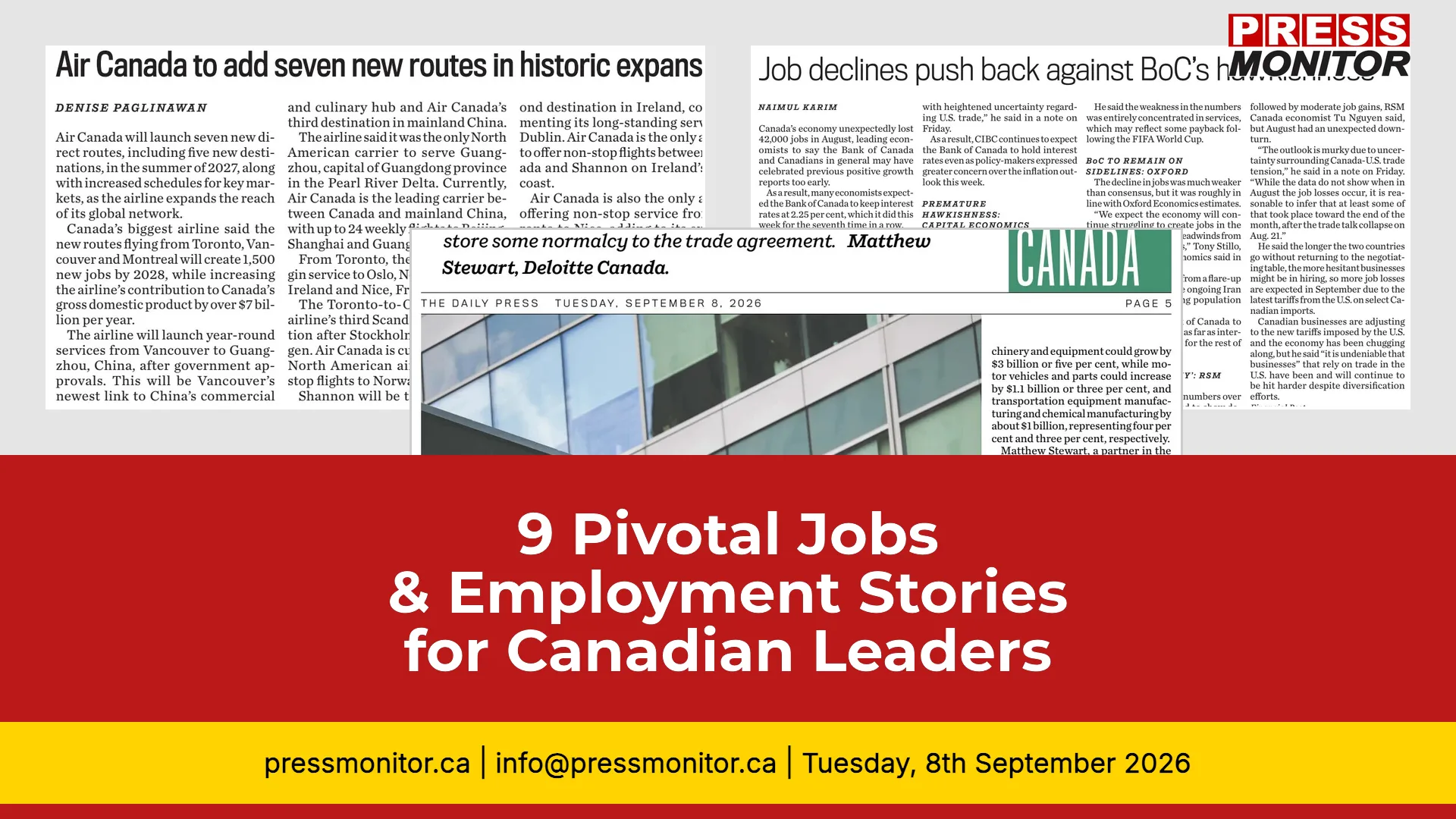 9 Pivotal Jobs & Employment Stories for Canadian Leaders