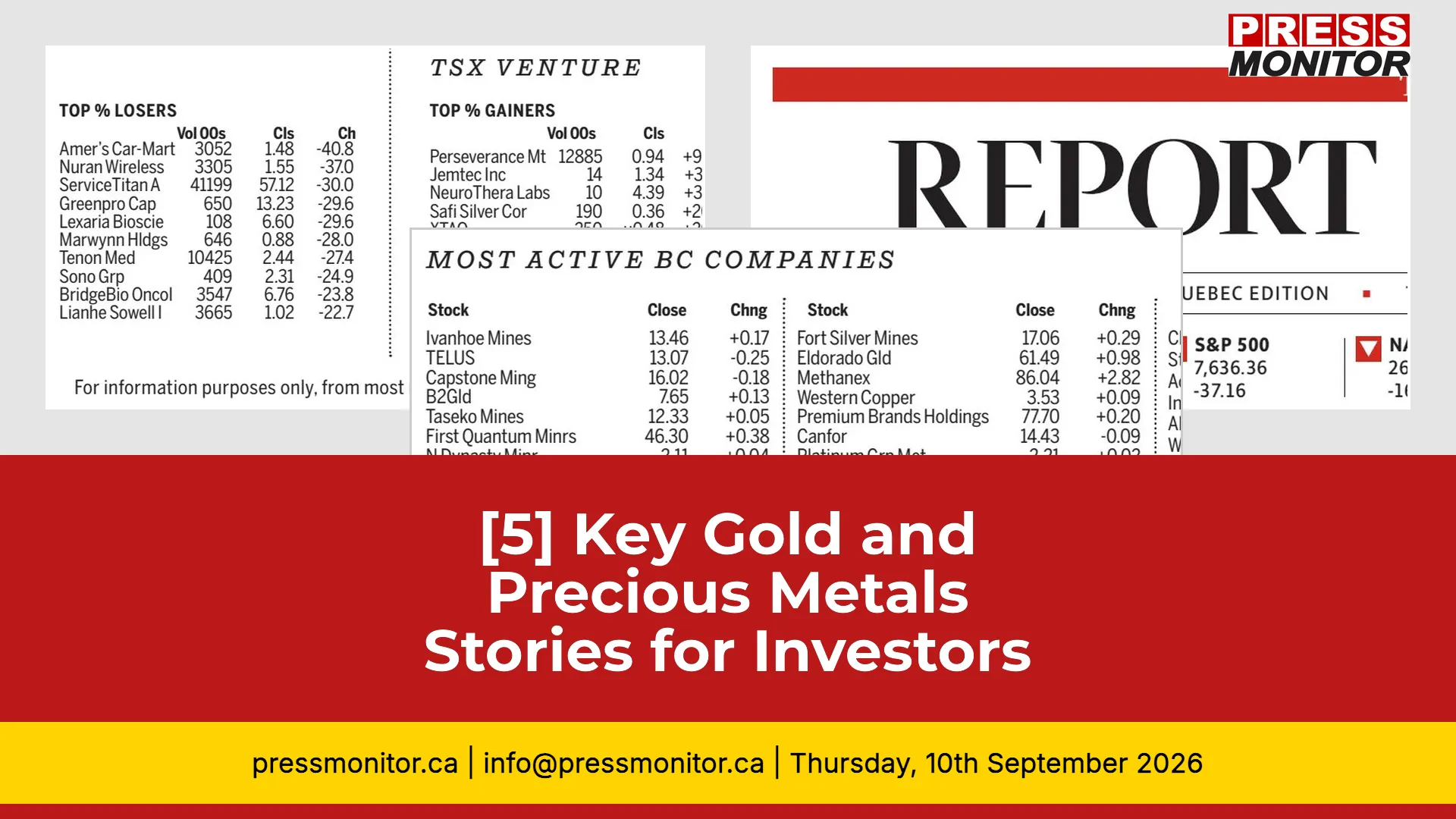 [5] Key Gold and Precious Metals Stories for Investors
