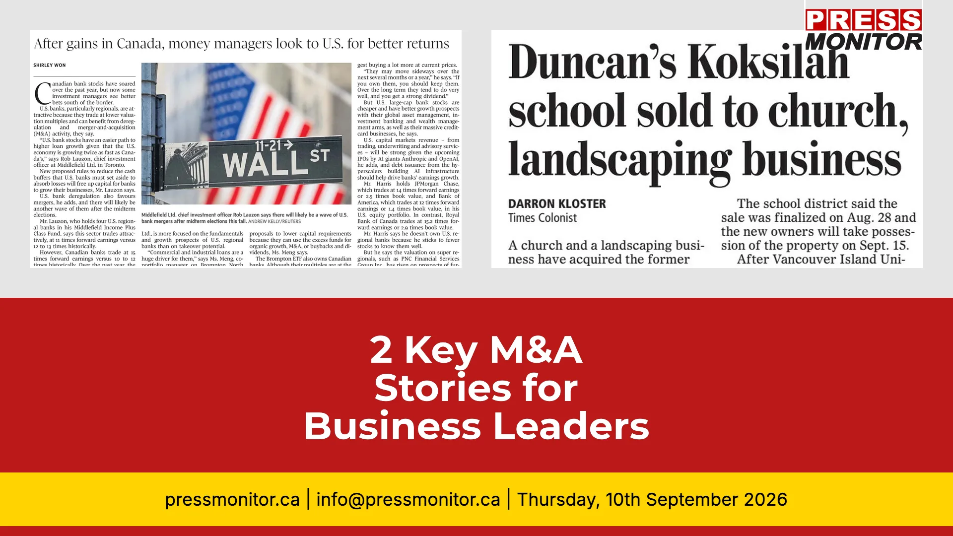 2 Key M&A Stories for Business Leaders