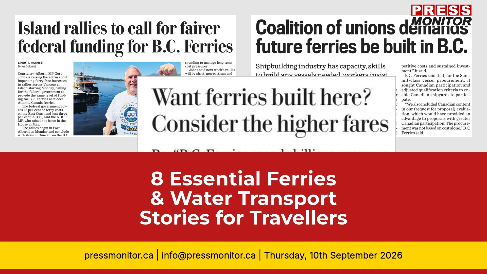 [8] Essential Ferries & Water Transport Stories for Canadian Travellers
