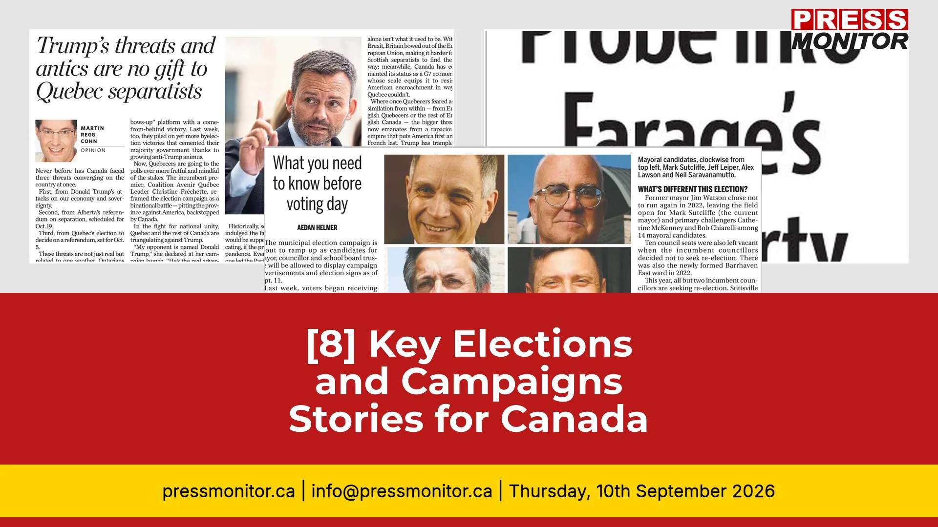 [8] Key Elections and Campaigns Stories for Canadian Readers
