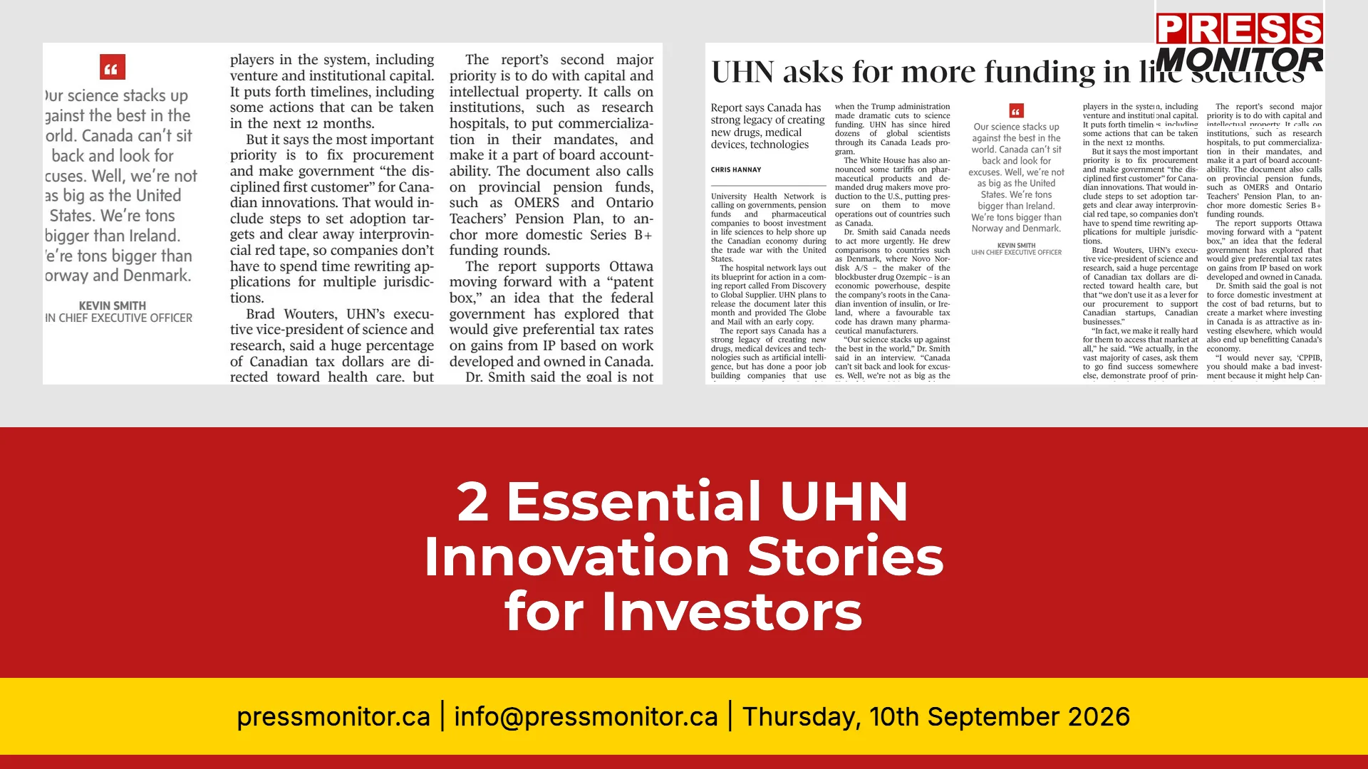 2 Essential UHN Innovation Stories for Investors