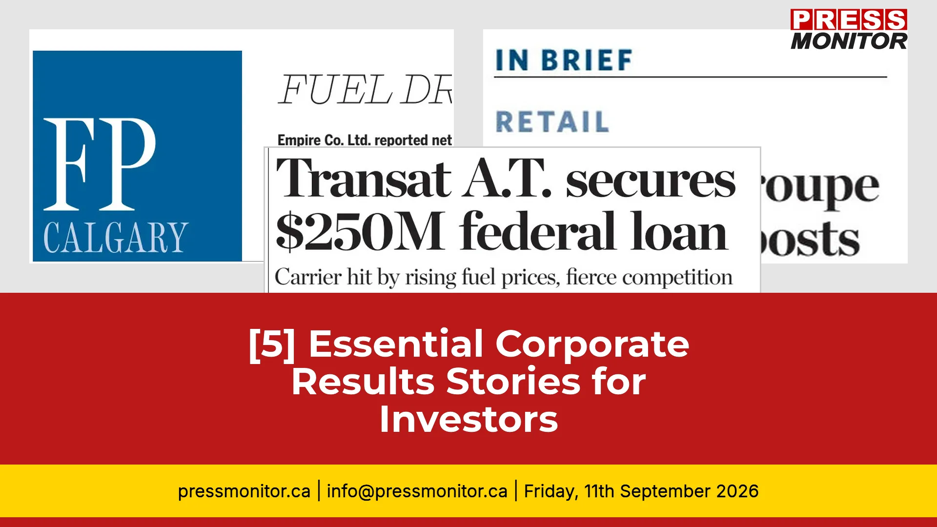 [5] Essential Corporate Results Stories for Investors
