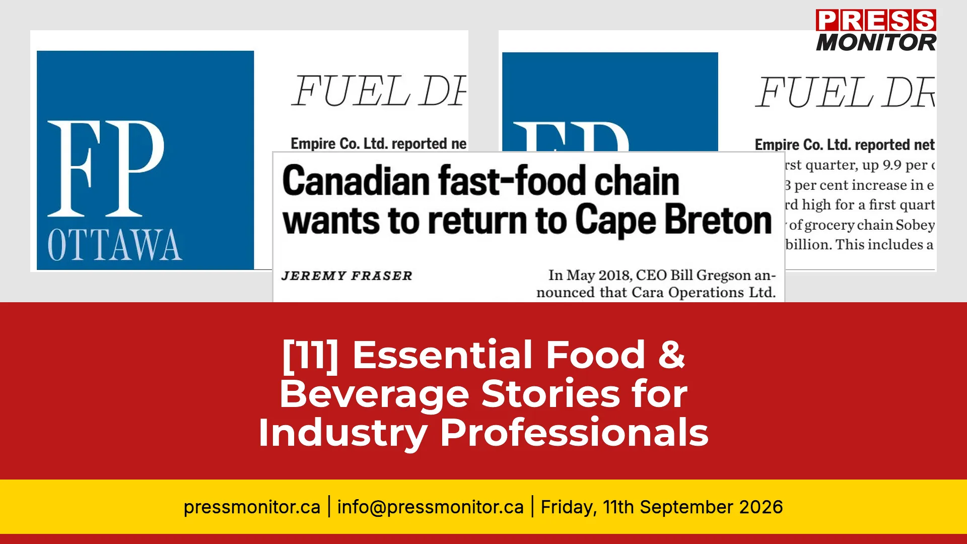 [11] Essential Food & Beverage Stories for Industry Professionals