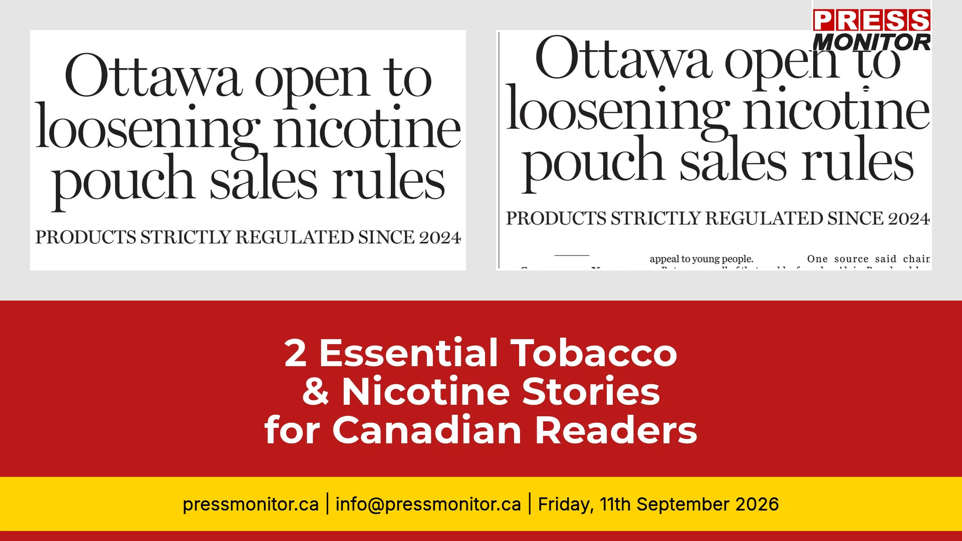 2 Essential Tobacco & Nicotine Stories for Canadian Readers