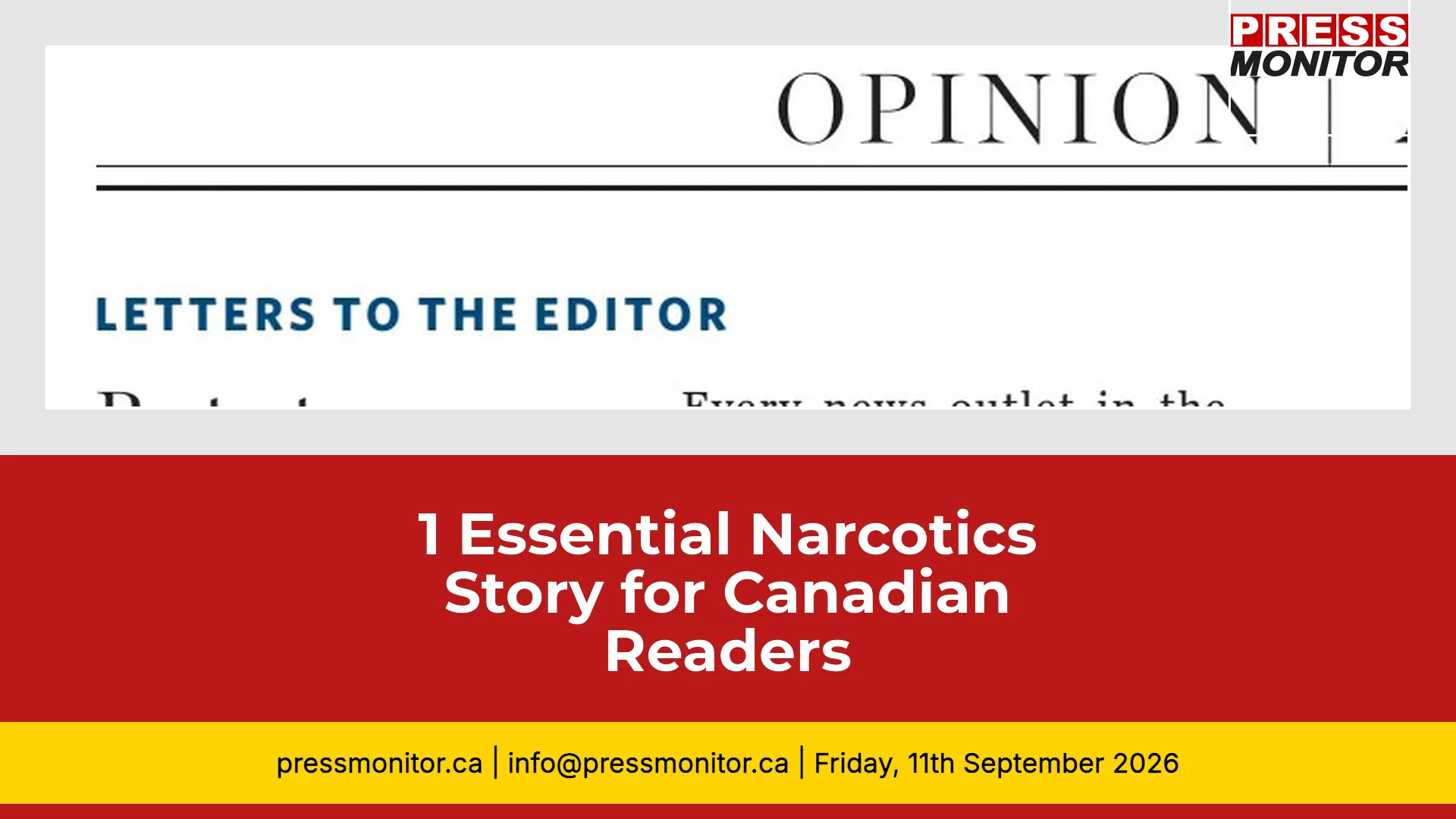 [1] Essential Narcotics Story for Canadian Readers