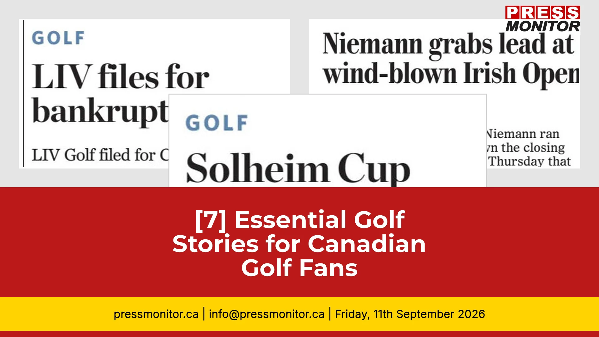[7] Essential Golf Stories for Canadian Fans