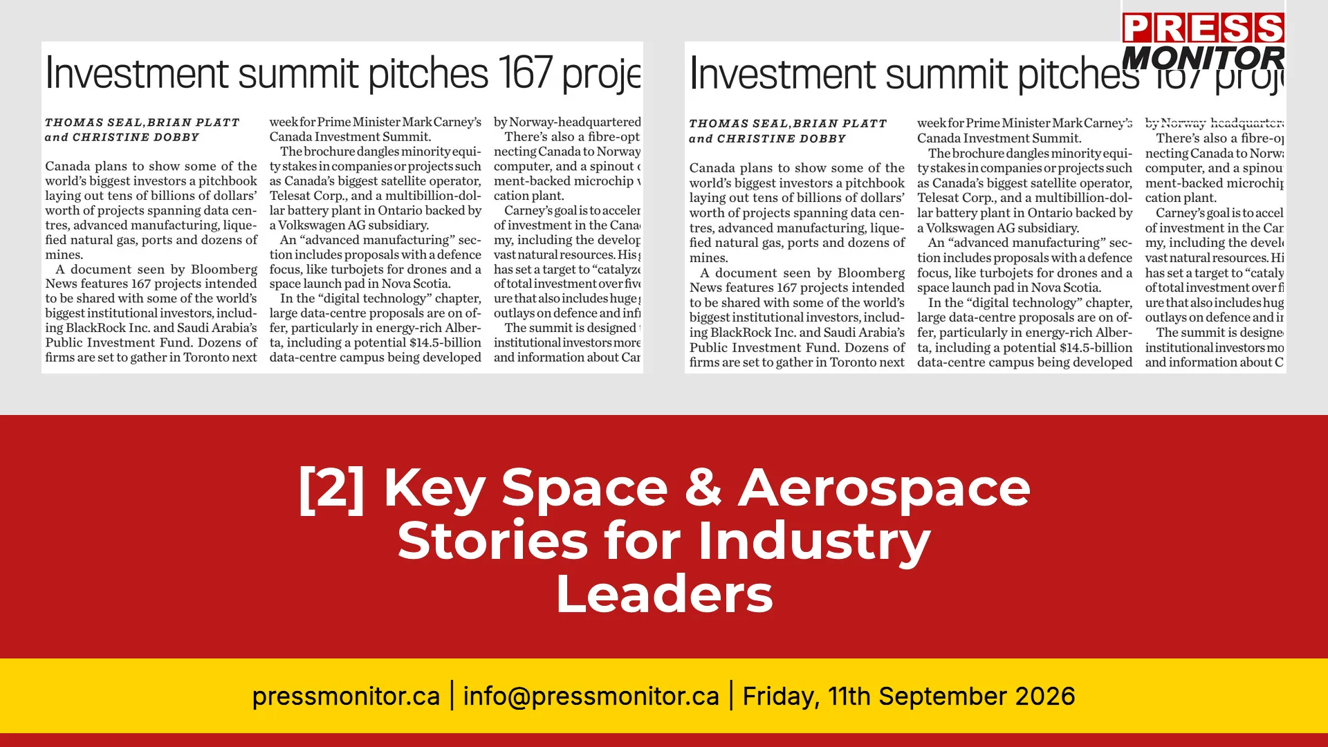 [2] Key Space & Aerospace Stories for Industry Leaders