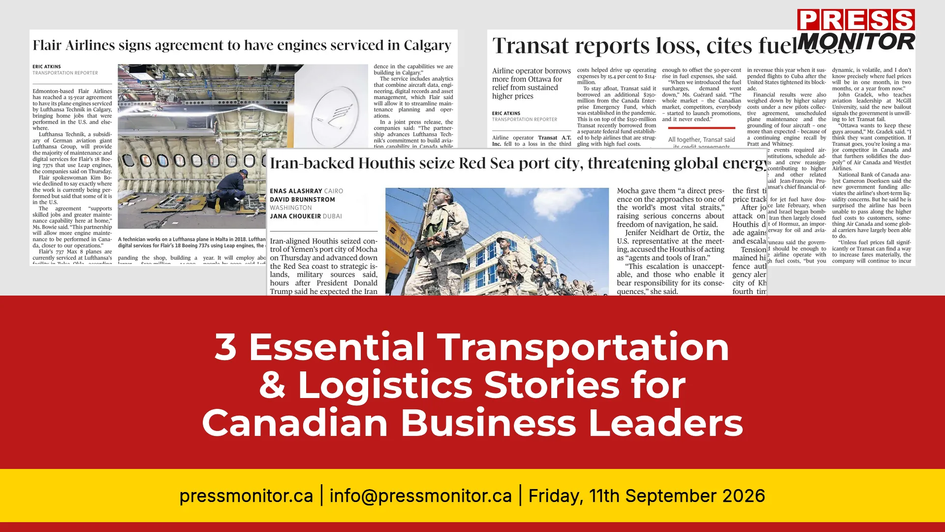 3 Essential Transportation & Logistics Stories for Canadian Business Leaders