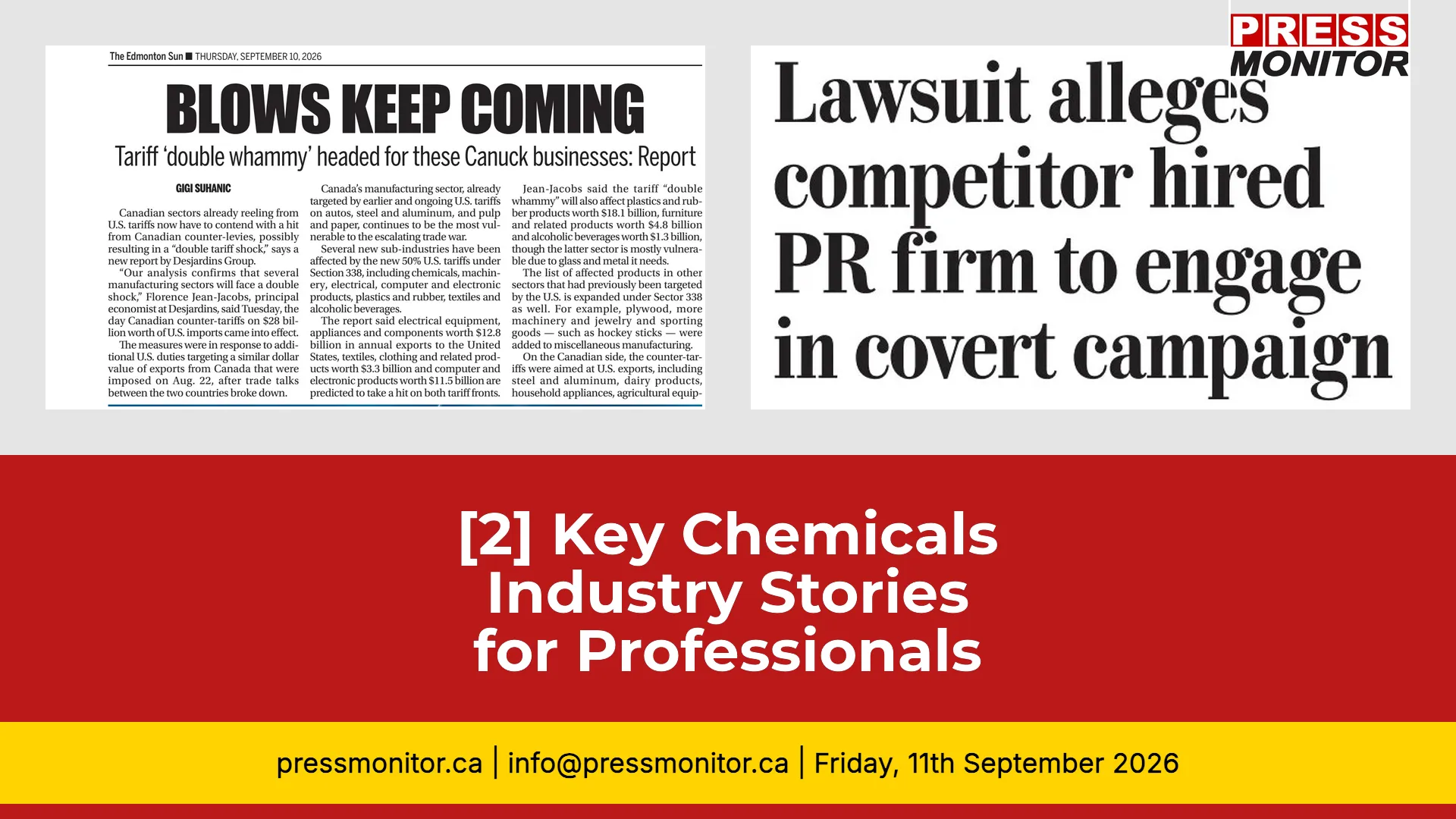 [2] Key Chemicals Industry Stories for Professionals
