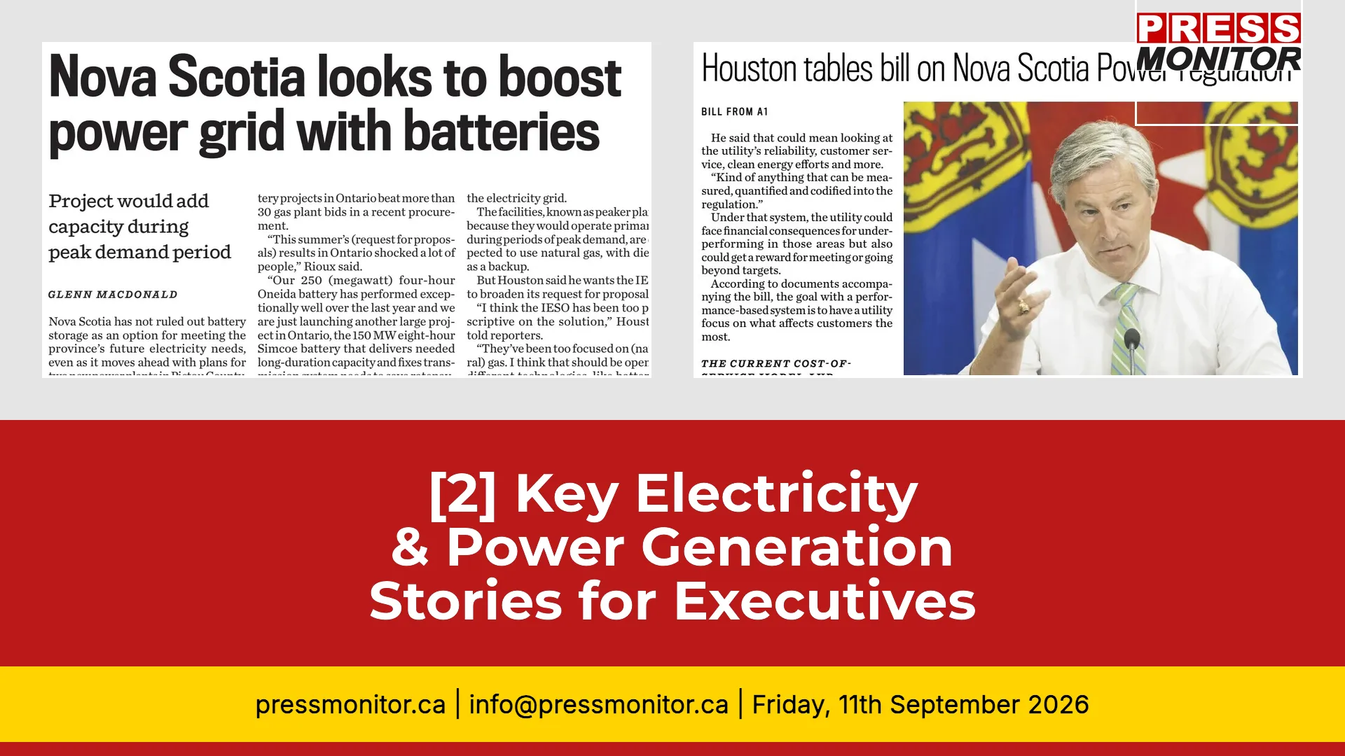 [2] Key Electricity & Power Generation Stories for Canadian Executives