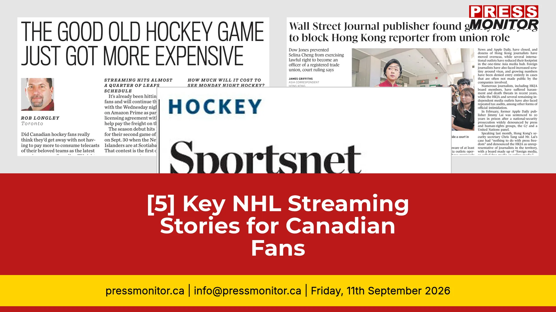 [5] Key NHL Streaming Stories for Canadian Fans
