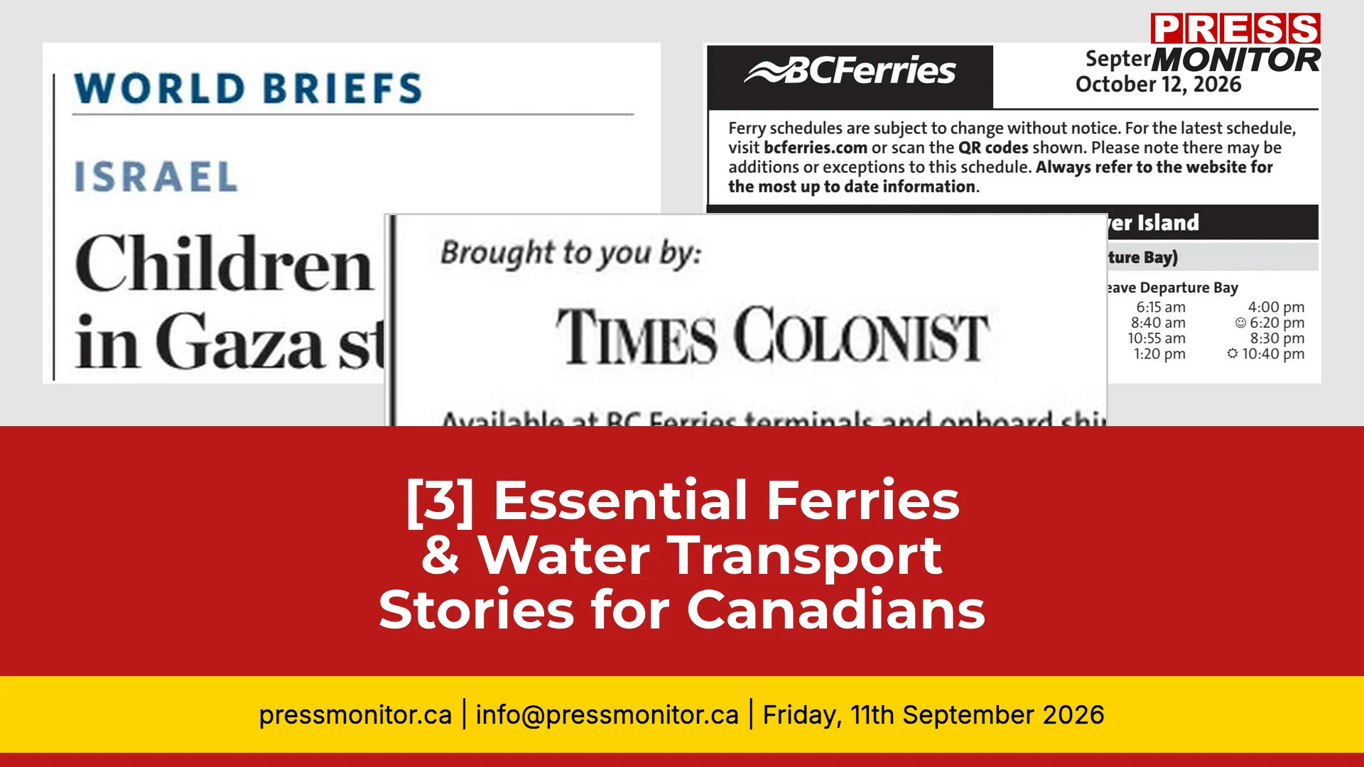 [3] Essential Ferries & Water Transport Stories for Canadian Readers