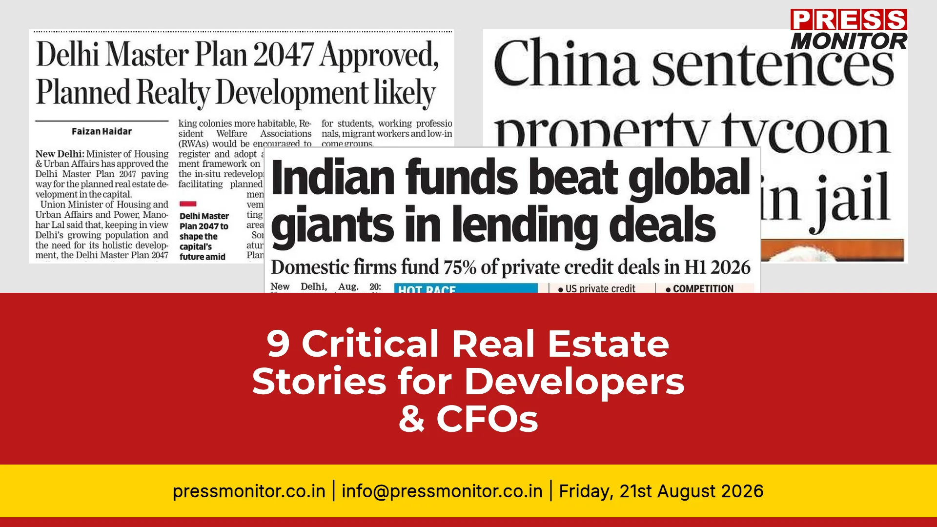 9 Critical Real Estate Stories for Developers & CFOs