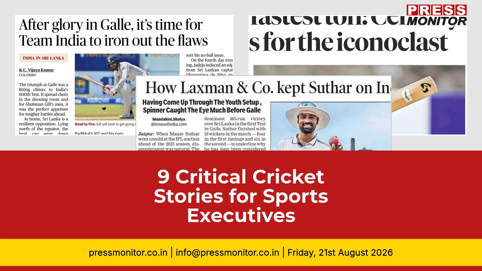 9 Critical Cricket Stories for Sports Executives
