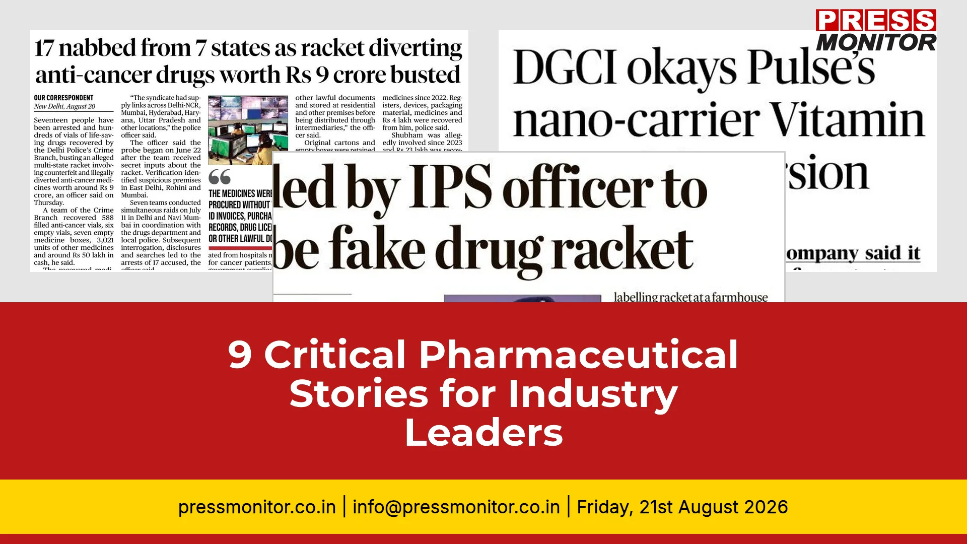 9 Critical Pharmaceutical Stories for Industry Leaders