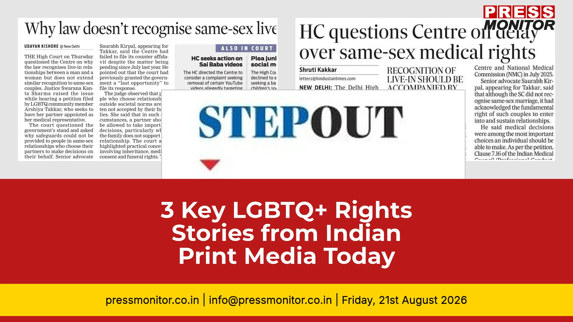 3 Key LGBTQ+ Rights Stories from Indian Print Media for Inclusion Advocates