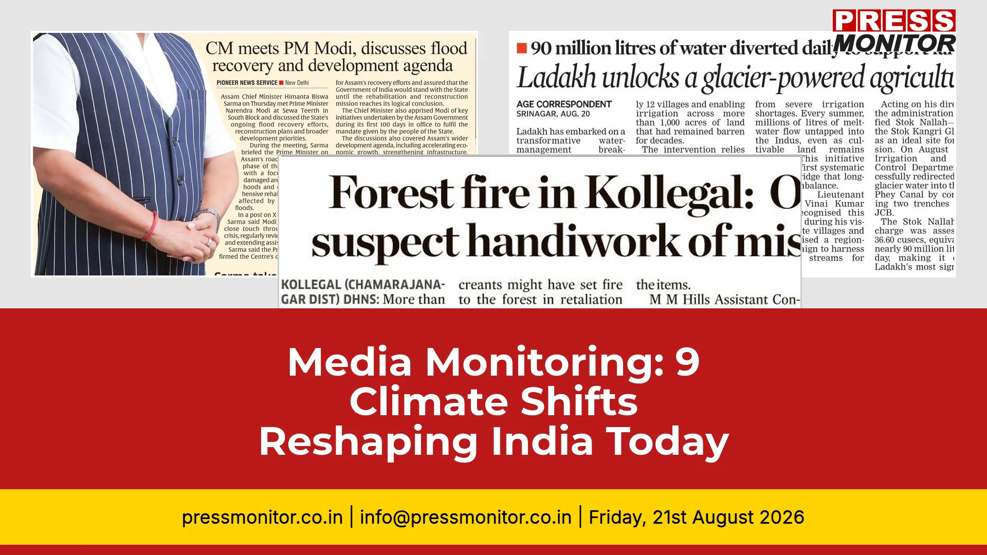 Media Monitoring: 9 Climate Shifts Reshaping India Today
