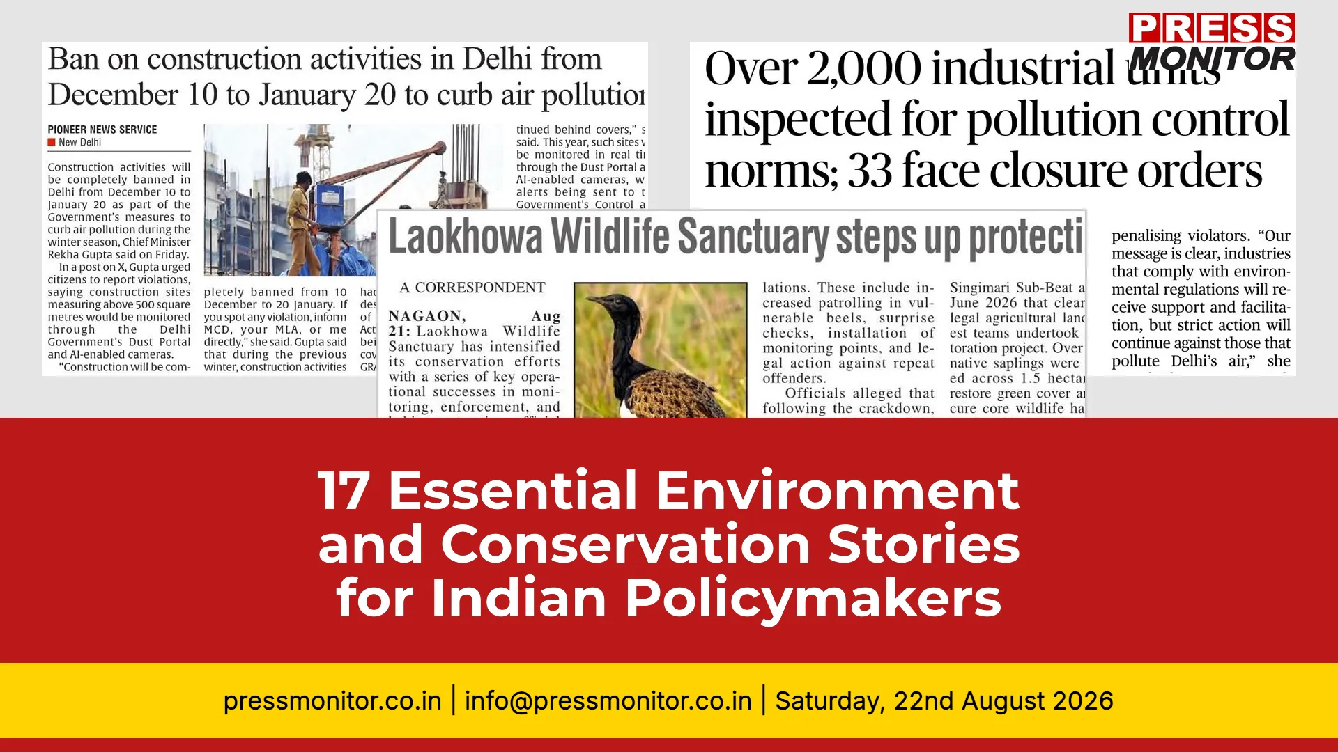 17 Essential Environment and Conservation Stories for Indian Policymakers