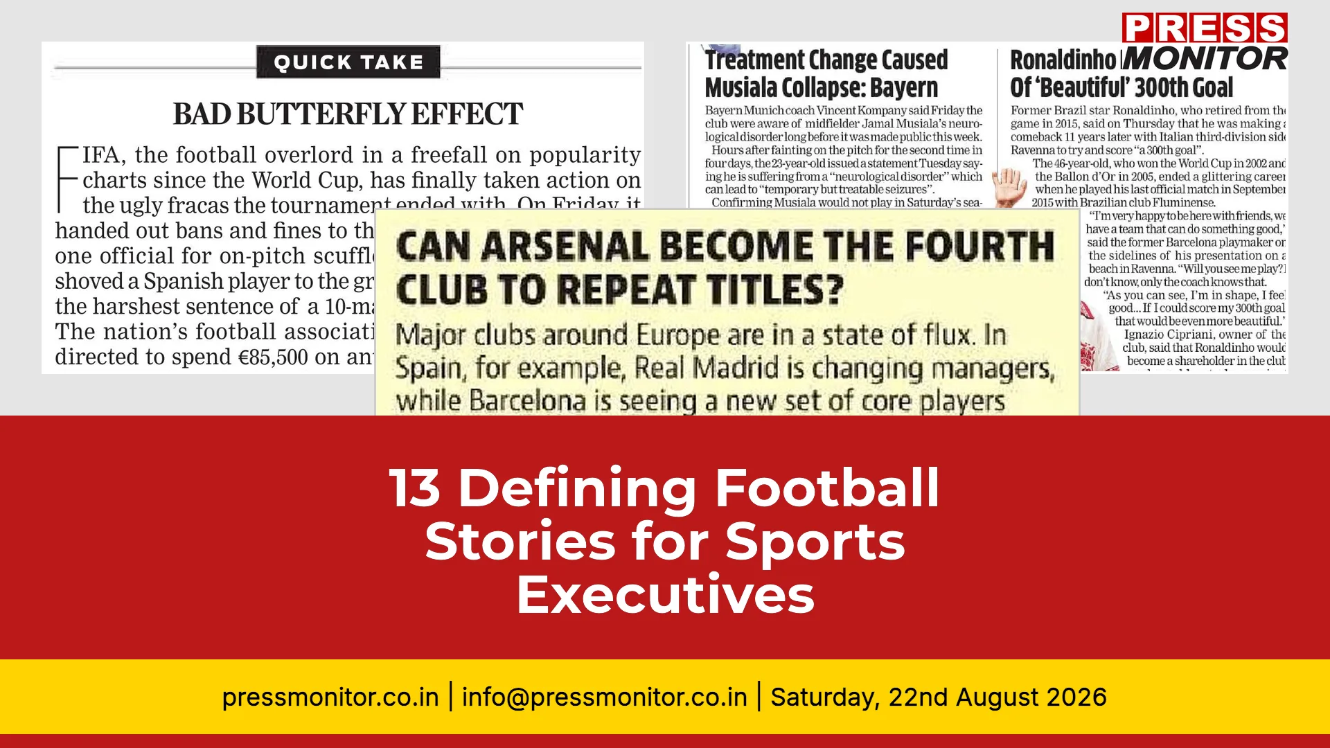 13 Defining Football Stories for Sports Executives