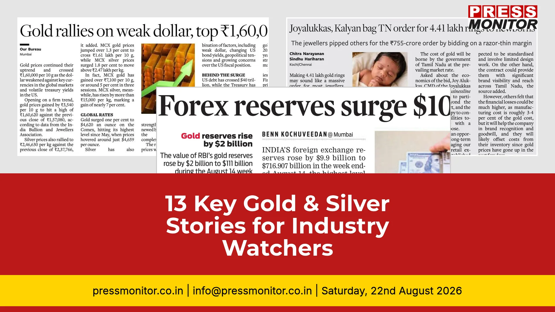 13 Key Gold & Silver Stories for Industry Watchers