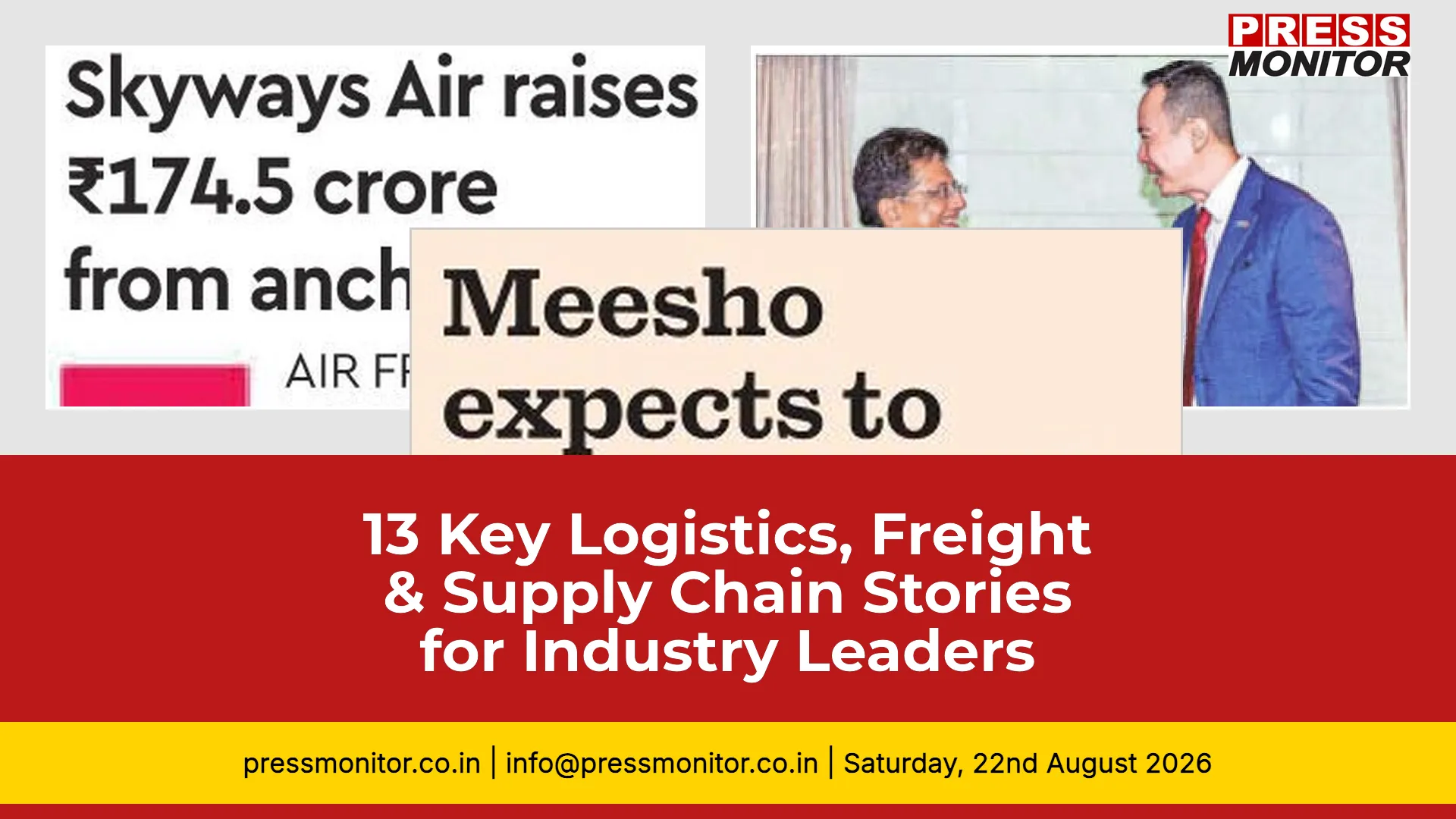 13 Key Logistics, Freight & Supply Chain Stories for Industry Leaders