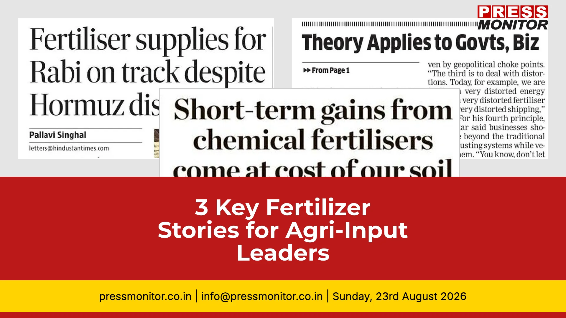 3 Key Fertilizer Stories for Agri-Input Leaders